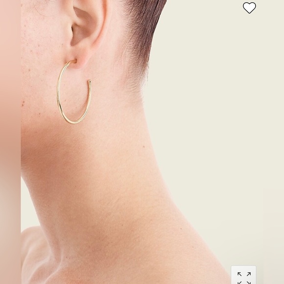 J. Crew NWT Thin Hoop Set-of-Two Earring Pairs - Gold - Picture 3 of 3